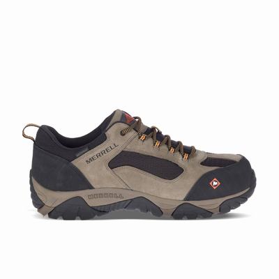 Merrell Moab Onset Waterproof Comp Toe Wide Width Arbetsskor Herr Bruna (SE487396)